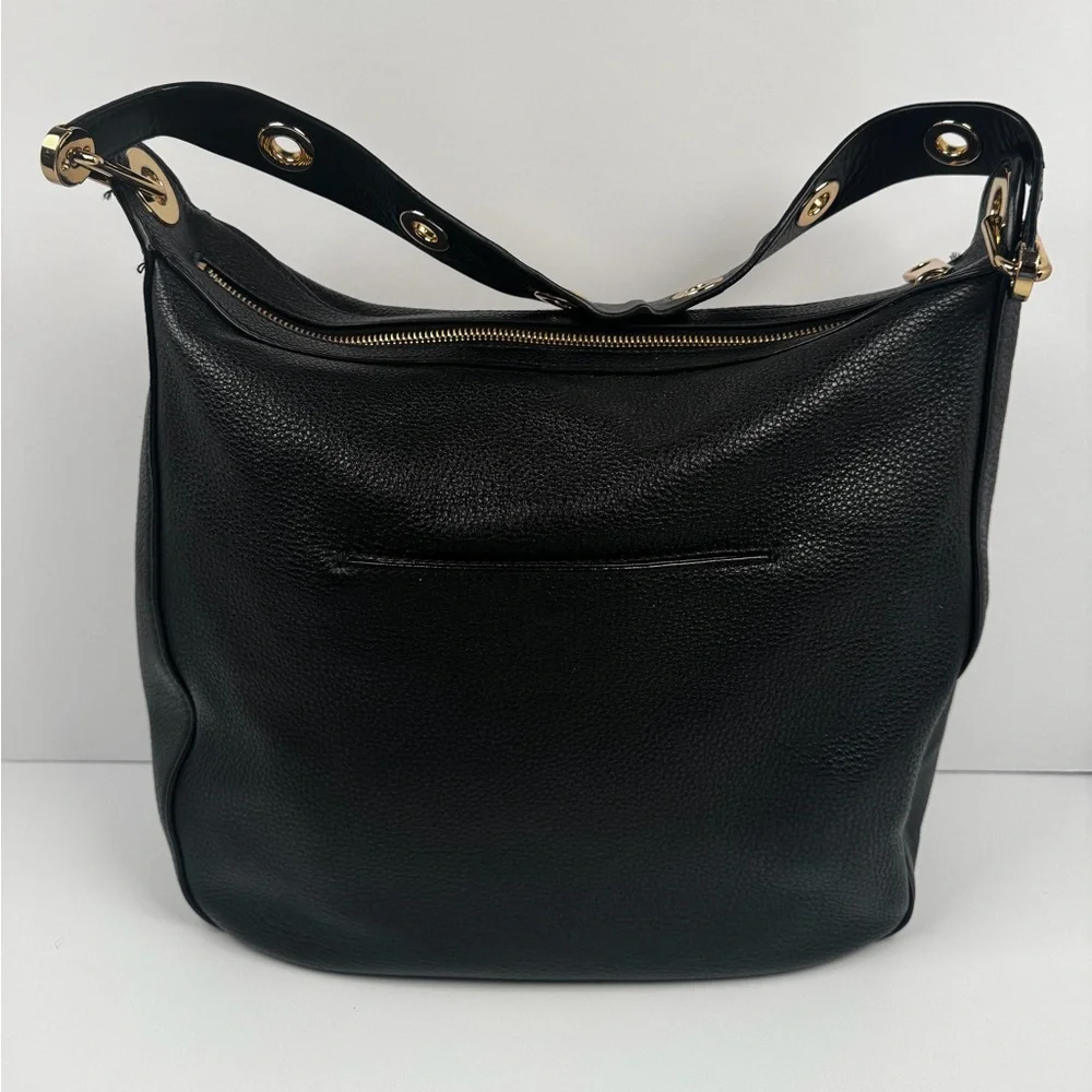 Michael Kors Raven Large Leather Shoulder Bag Black